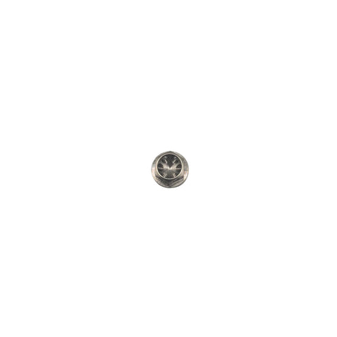Close up of the drilled bolt head showing safety wire holes on all sides