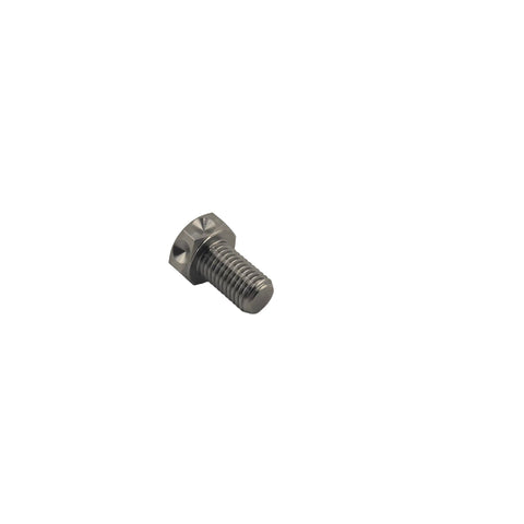 Side view of titanium 5/16-24 bolt showing .73 inch overall length