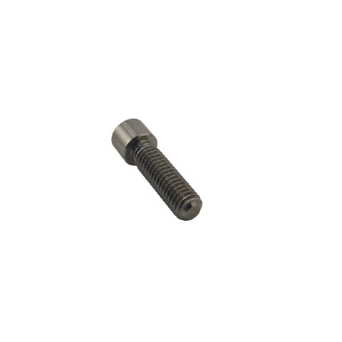 Side view of titanium M6-1.00 cap screw showing 20mm thread length