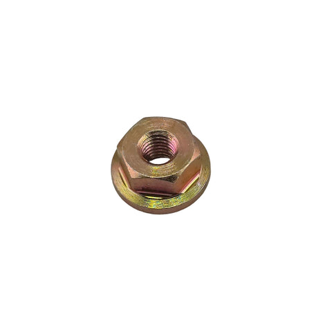 Zinc plated steel 1/4-28 flange lug nut with 1/2 inch head for go kart and quarter midget wheels