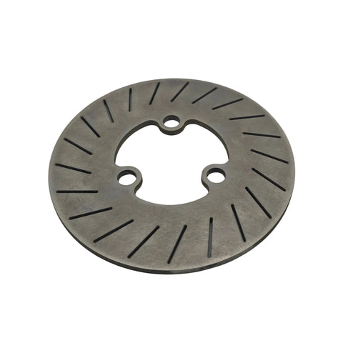 Larger 4.25 inch QRC style titanium outlaw kart front rotor used with the QRC caliper