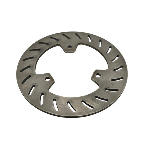 Titanium Kart Republic OTK cadet rotor showing 6 inch outer diameter and three spoke carrier mount