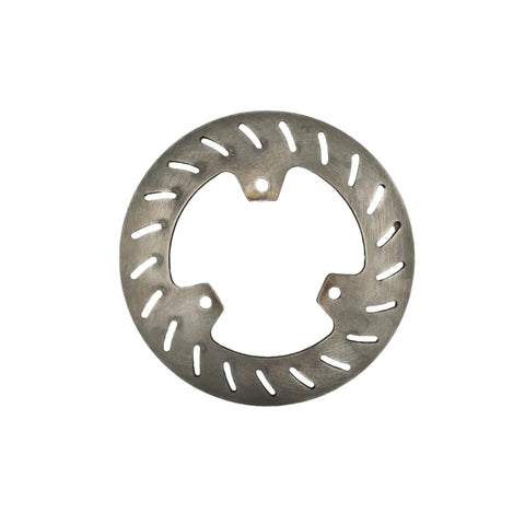Grade 5 titanium three spoke cadet brake rotor for Kart Republic and OTK karts, top face view