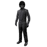 K1 Driving Suit, Outlaw, 1-Piece, SFI 3.2A/5, Double Layer, Nomex, Black / Gray