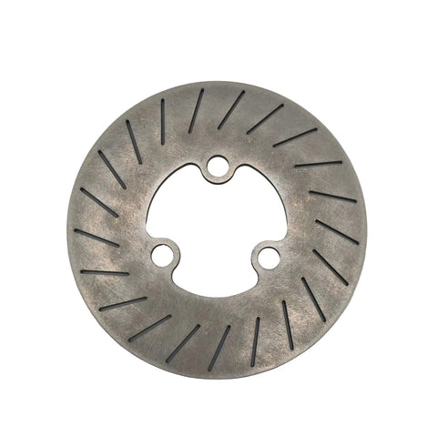 QRC style titanium outlaw kart rotor showing the bolt pattern for our left front brake hub
