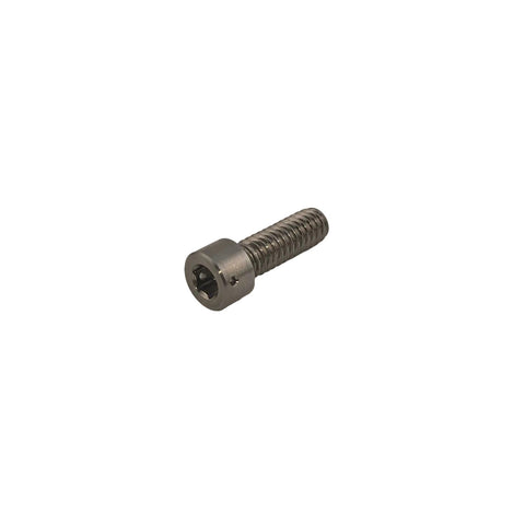 Side profile of titanium 1/4-20 coarse thread bolt showing 3/4 inch shank length