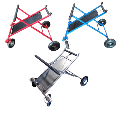 Folding Kart Stand - Blue Powdercoat w/ Rubber Protectants