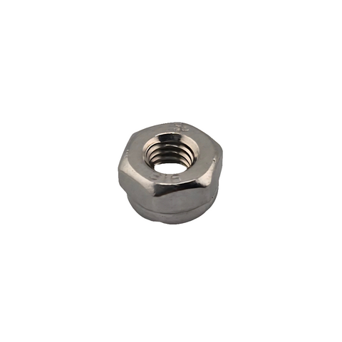 Side profile of the #10-32 stainless lock nut used on kart clutch levers