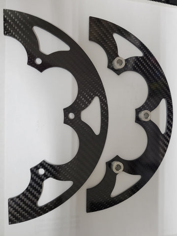 Carbon Fiber Sprocket Guides 8.5 - kart sprocket guard