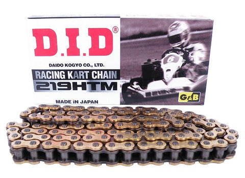 DID #219 Standard HTM Chain 114 Link Box - kart chain