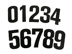 black racing numbers (10-pack)