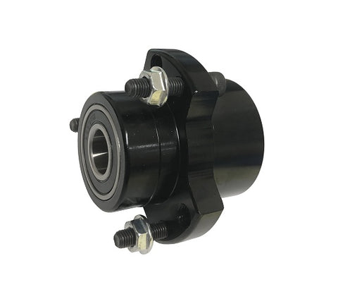 Stepped Front Wheel Hub, Black — 5/8" Outer and 3/4" Inner Bearings