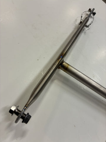 LINDERti Aero T titanium wing stand angled view