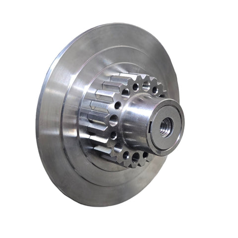 End play washer shown fitted inside a clutch drive hub on the clutch bolt