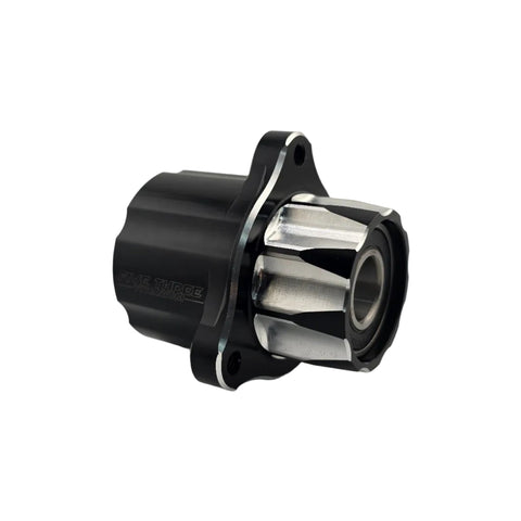Revolver 1/4-28 right front hub with tapered bearings for outlaw karts