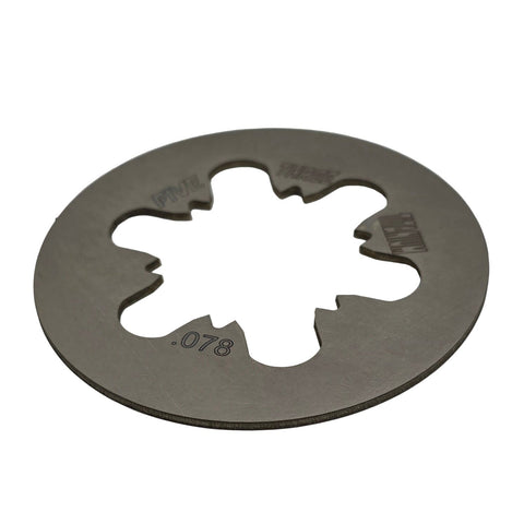 Drive tangs and bore of the titanium clutch floater plate