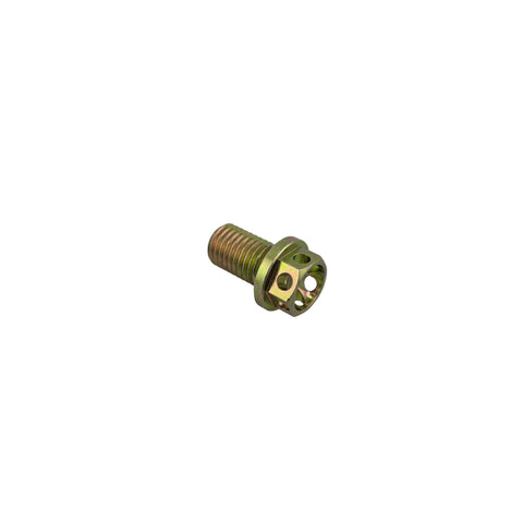 Zinc coated steel 5/16-24 go kart rotor bolts drilled on all sides for safety wire