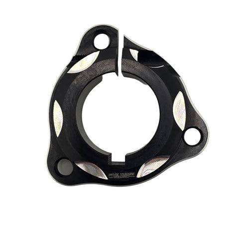 Revolver 3 bolt rear brake hub machined from 7075 aluminum for outlaw karts