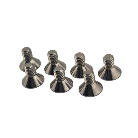 Tapered countersunk head and 1/8 inch allen drive on the titanium drive hub bolt