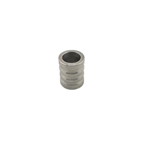 Left front stepped hub bearing spacer for a go kart front end