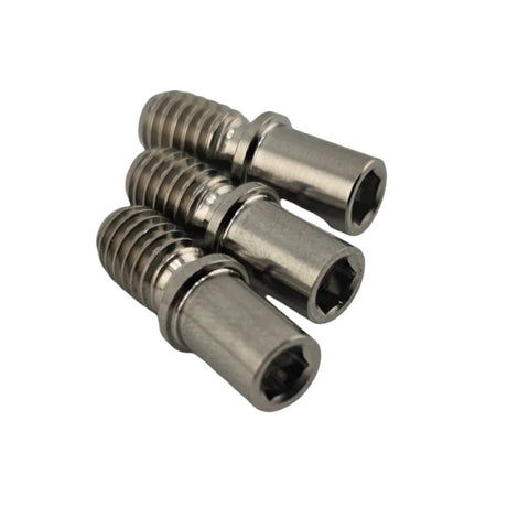 Titanium brake studs installed in an outlaw kart left front brake hub