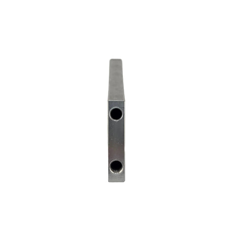 Three quarter midget beam axle steering arm showing 3/8-16 threaded spindle mounting holes