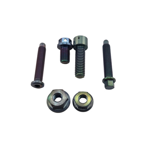 Pearl anodized finish on Color Lab titanium 1/4-28 lug nuts