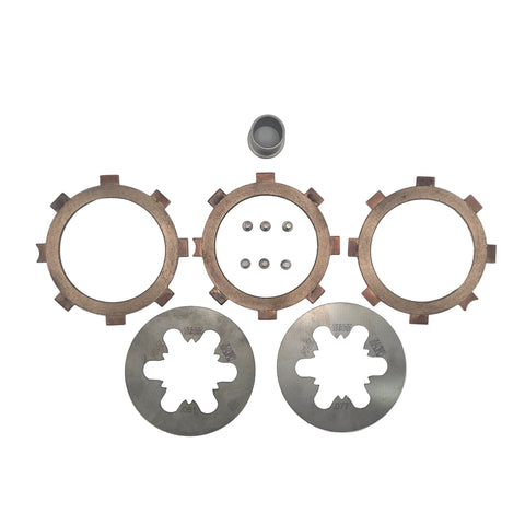Stainless steel bearing race and titanium lever plate bolts included in the kit