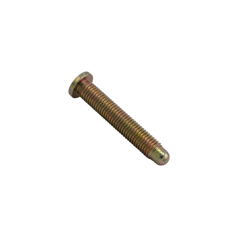 Zinc coated 1/4-28 lug stud showing bullet nose and internal hex drive