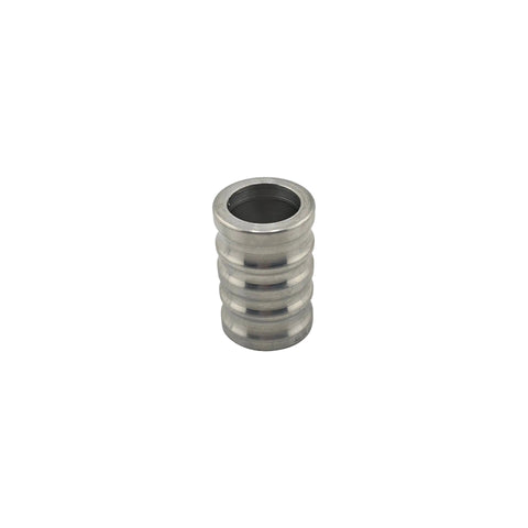 Bearing spacer sized for the left front brake hub on an outlaw kart