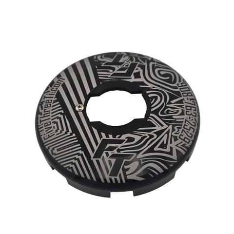 Friction disc and floater detail in the single disk titanium racing clutch