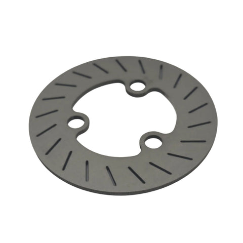 Titanium outlaw kart front rotor edge view showing .125 inch titanium thickness