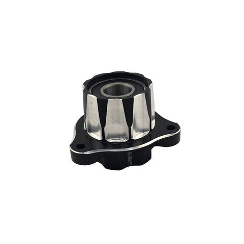 Shortened left front hub body showing the machined Revolver profile