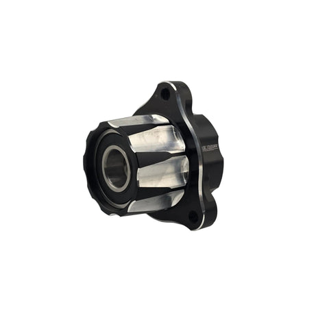 Front face of the stepped left front hub showing the Revolver pocket pattern