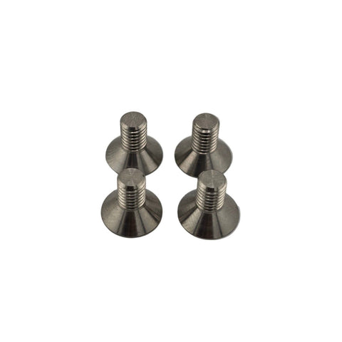 Pack of titanium drive hub bolts laid out for an outlaw kart clutch rebuild