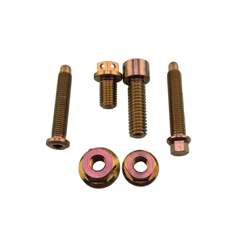 Pink Lemonade anodized finish on Color Lab titanium kart hardware