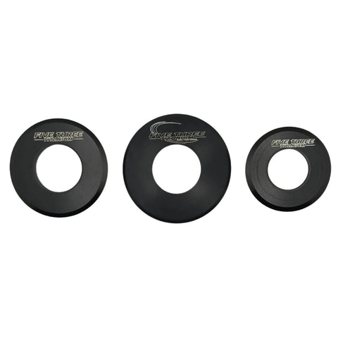 Aluminum Revolver front hub dust covers for outlaw karts in three sizes