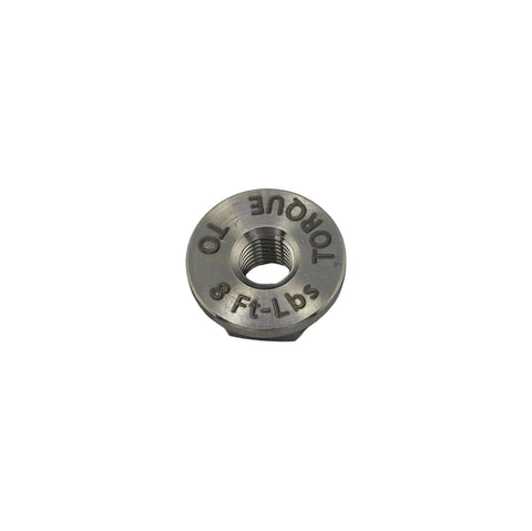 Lightweight titanium racing lug nuts shown together, 2.6 grams each for reduced rotating weight