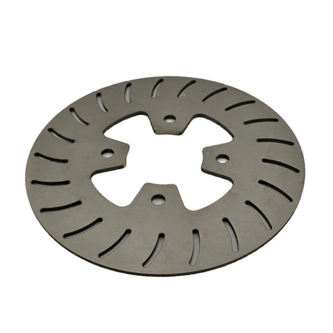 Road course rotor showing the 2 inch inner bore and three inch bolt hole spacing