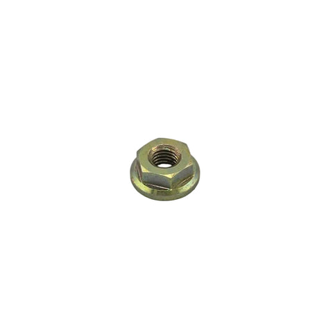 Side profile of the steel 1/4-28 lug nut showing the small non-serrated flange