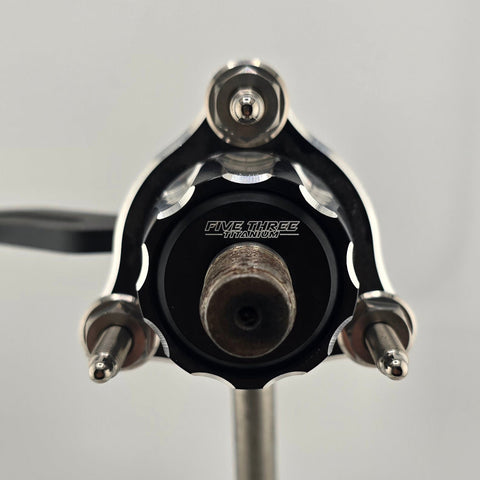 Installed dust cover sealing an outlaw kart front hub against track dirt