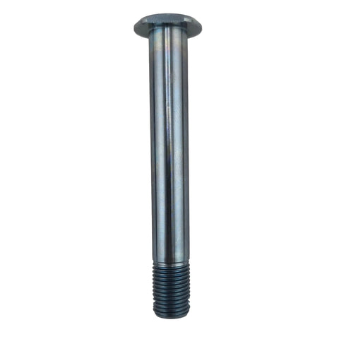 Chartreuse anodized titanium kart king pin, center drilled to save weight