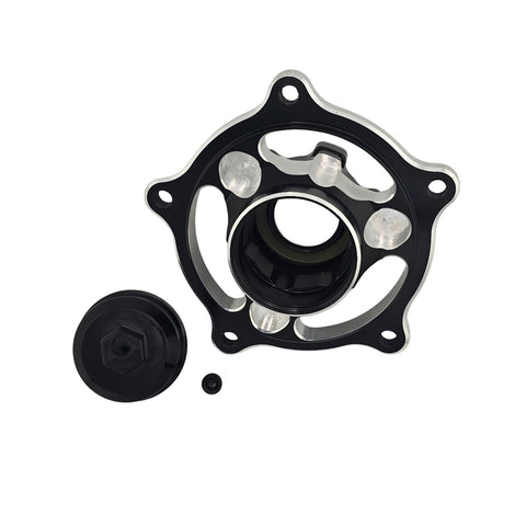 Side profile of the junior sprint front hub showing the bolted-in inner seal