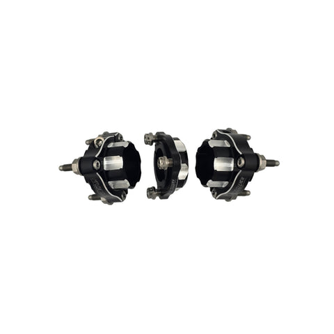 Revolver 5/16-24 rear hub kit for outlaw karts with two rear hubs and a brake hub