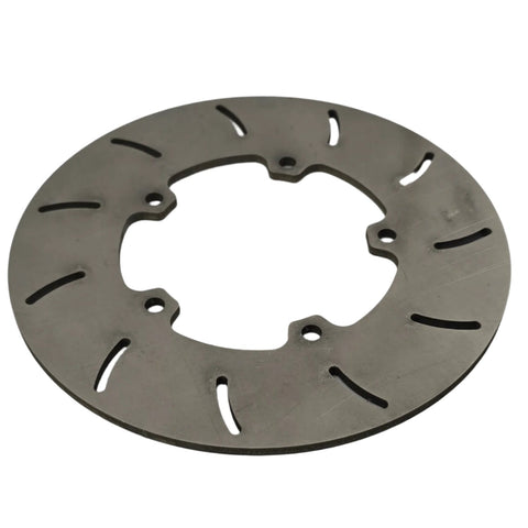 Kart Republic titanium rotor edge view showing .155 inch thickness and 7 1/16 inch diameter