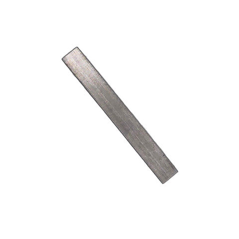 Titanium square axle keys laid out showing the 2 inch cut length used on jr sprint rear ends