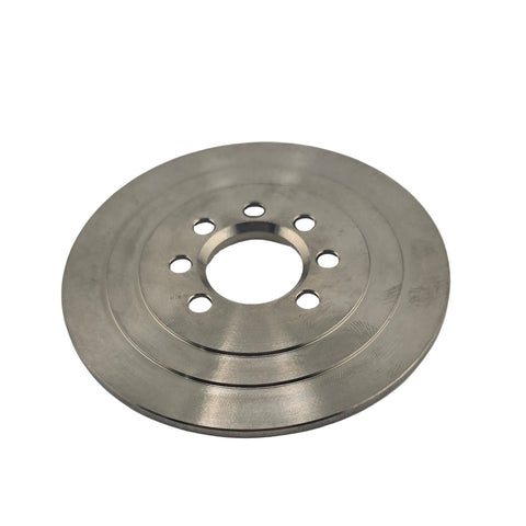 Titanium drive plate shown mated to the titanium clutch drive hub