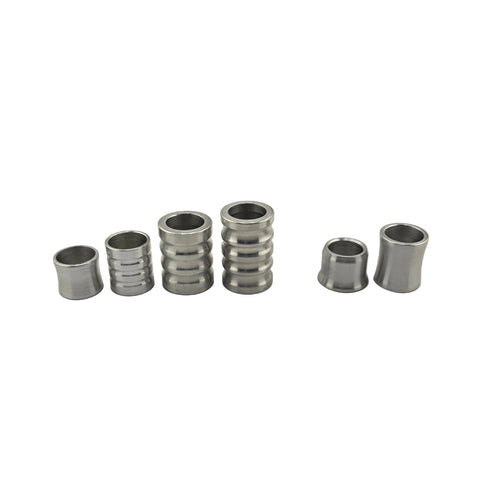 Aluminum front bearing spacers for Revolver outlaw kart front hubs