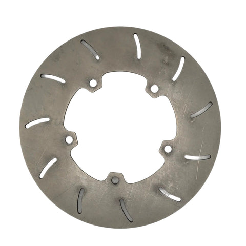 Titanium Kart Republic brake rotor showing the vented slot pattern and bolt holes