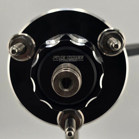 Machined face of the aluminum go kart front hub dust cover